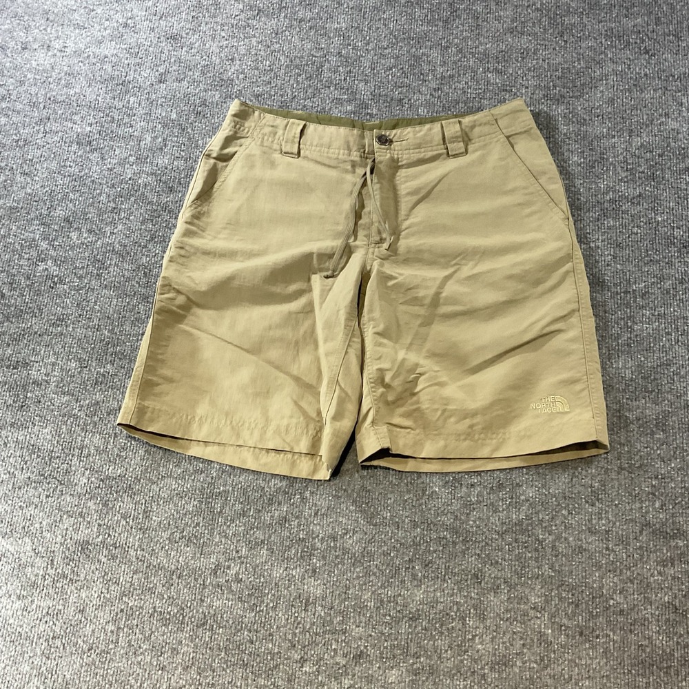 The North Face Womens Horizon Hiking Shorts Khaki Tan Size 6 Drawstring Nylon